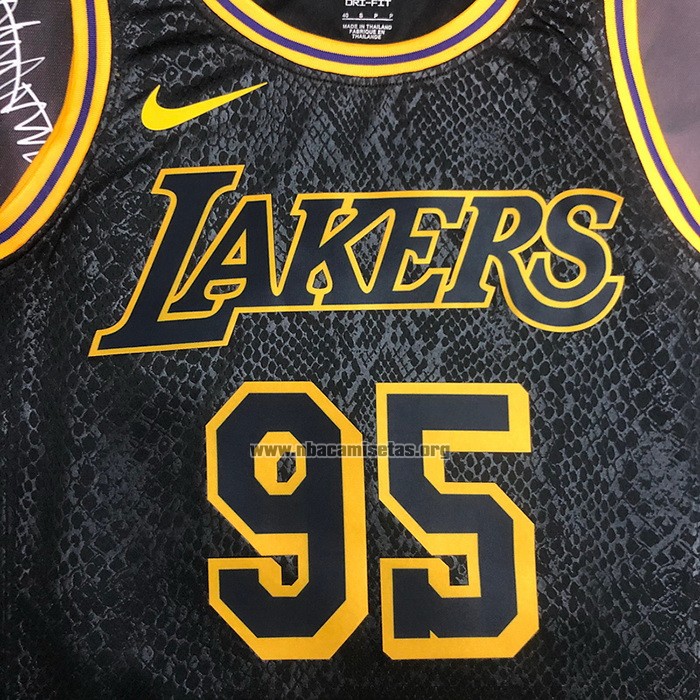 Camiseta Los Angeles Lakers Juan Toscano-Anderson NO 95 Mamba 2021-22 Negro